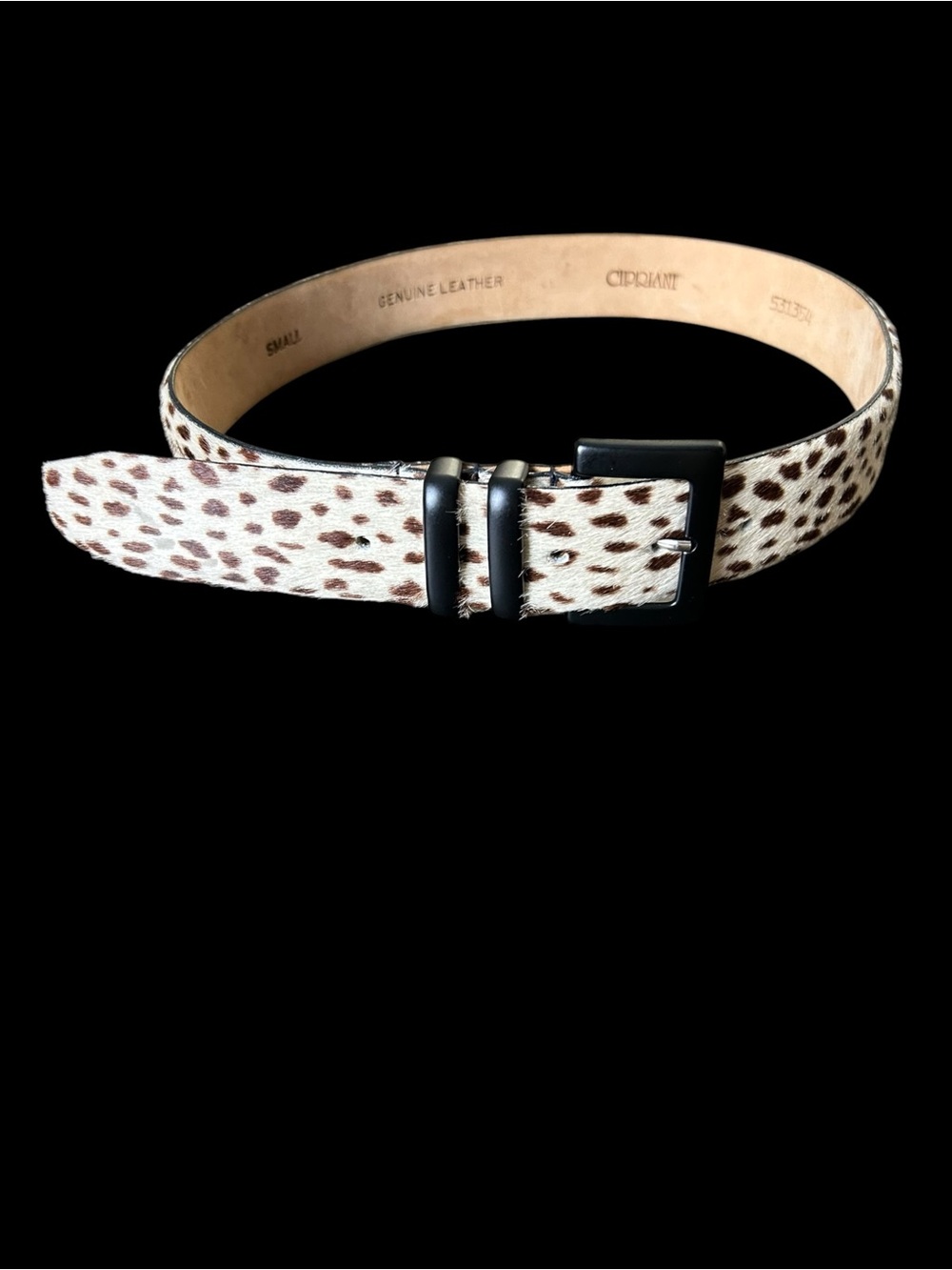 Cipriani Genuine Leather Calf Hair Belt